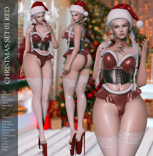 Second Life Marketplace - [LS]CHRISTMAS SET 01 RED
